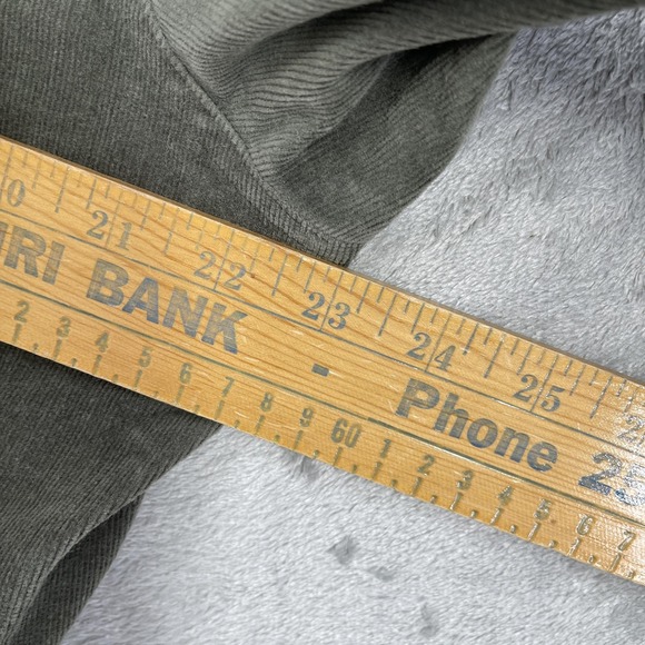 Corduroy Chore Jacket Women Size 14 Green Utility Academia Gorpcore Button Pockt - Picture 7 of 9